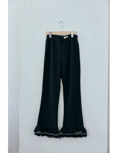 Frill pants (black)