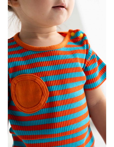 Dots baby body(orange boder)