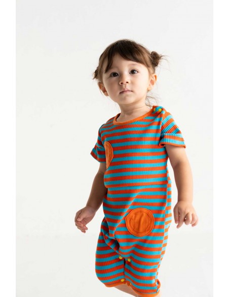 Dots baby body(orange boder)
