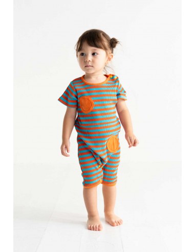 Dots baby body(orange boder)