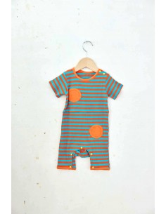 Dots baby body(orange boder) 2