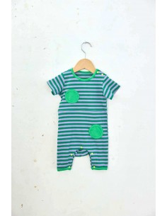 Dots baby body(green boder) 2