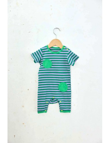 Dots baby body(green boder)
