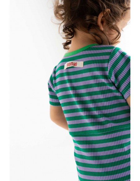 Dots baby body(green boder)