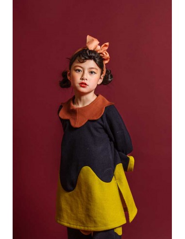 Tsubasa tops(navy x y.green)