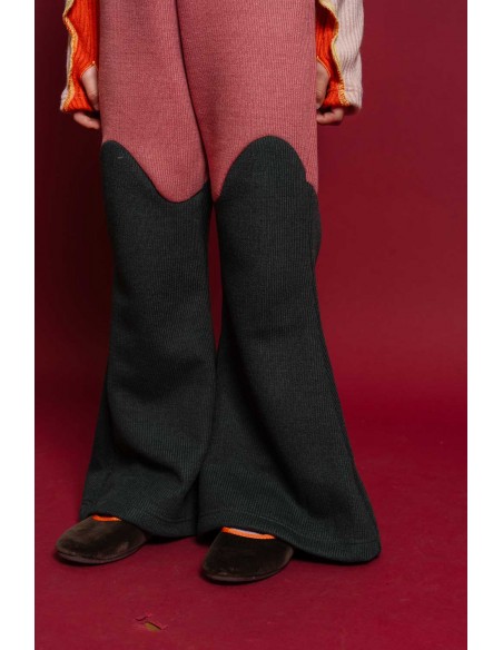 Angel pants(d.green x pink)