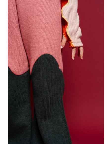 Angel pants(d.green x pink)