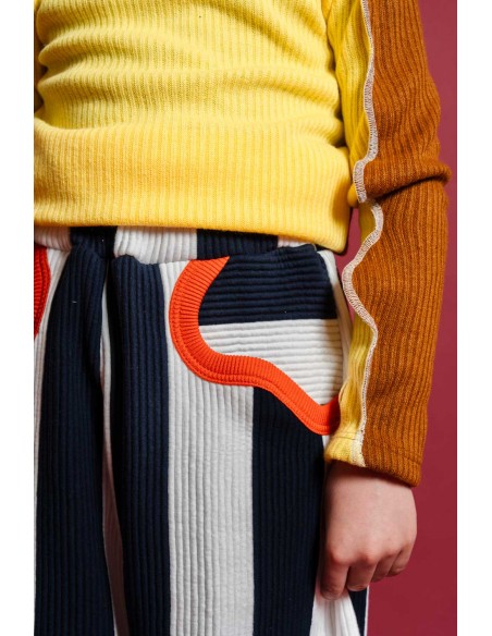 Stripe pants(navy stripe)