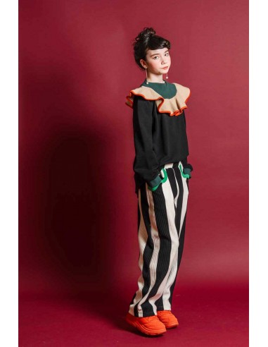 Stripe pants(black stripe)F