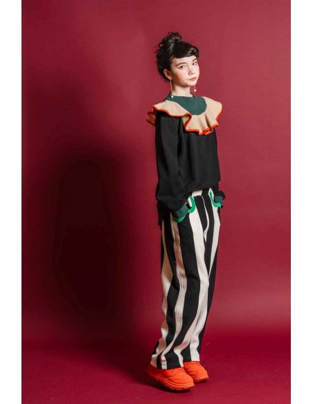 Stripe pants(black stripe)F
